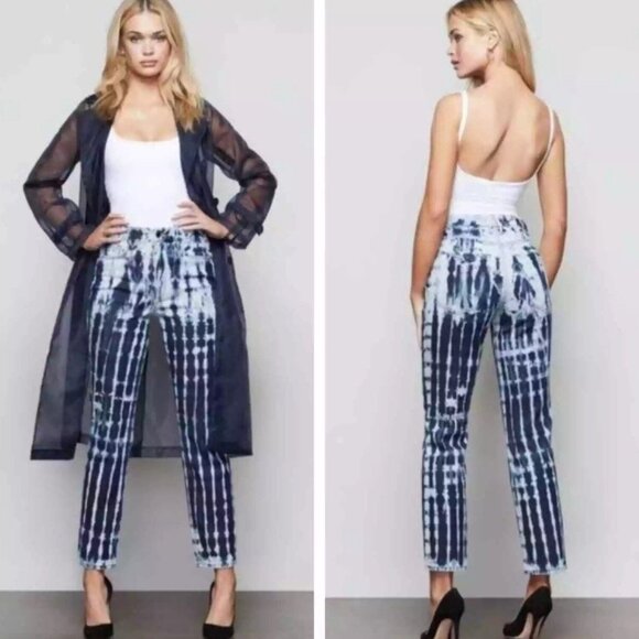 NWOT Good American Good Vintage Shibori Jeans Tie Dye - Sz 2 - Picture 2 of 4